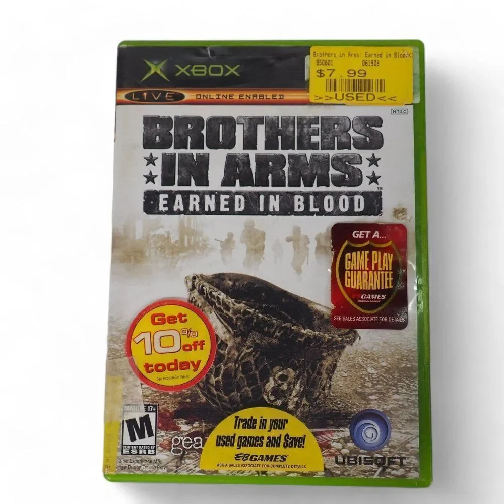 Brothers in Arms: Earned in Blood‎ (Microsoft Xbox, 2005) Complete CIB
